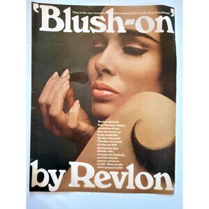 Vintage 1966 Revlon Blush-on Makeup Advertisement Print Ad